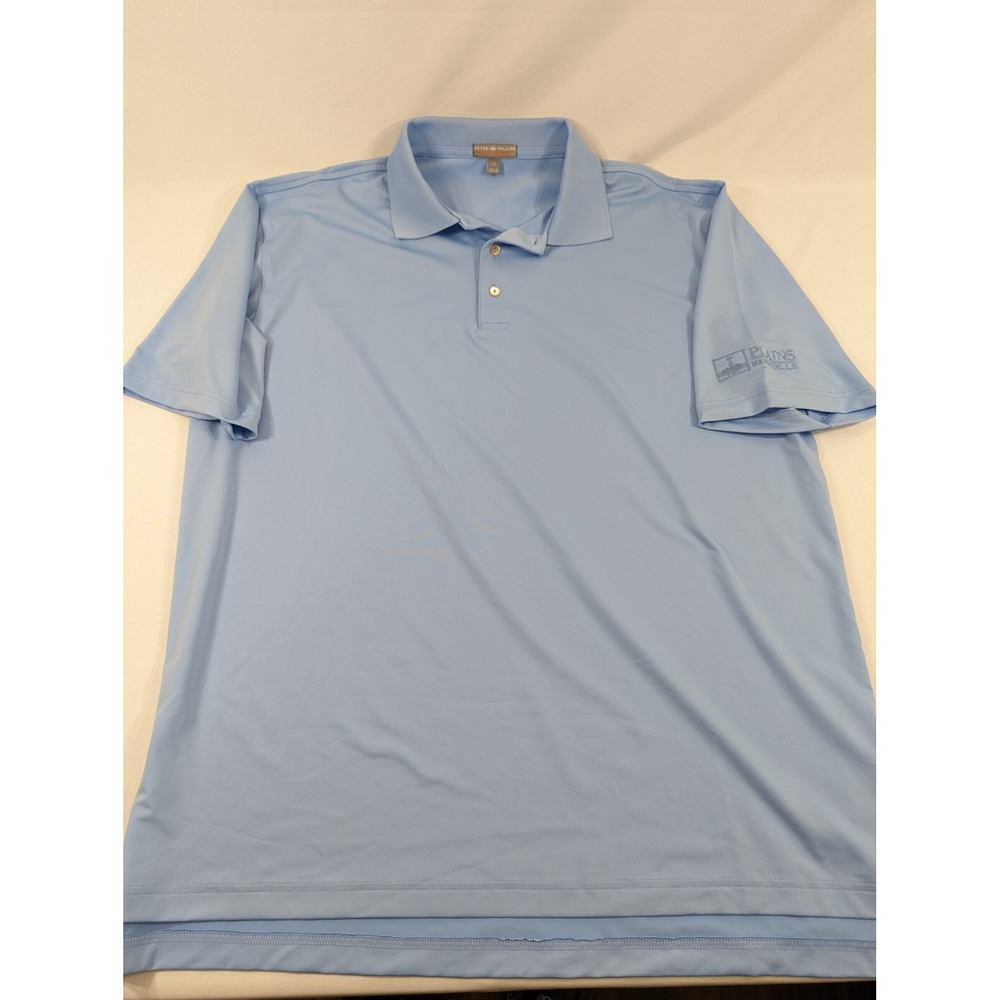 Peter Millar Polo Shirt  Baby Blue  Summer Comfort Golf Plains Course XL‎